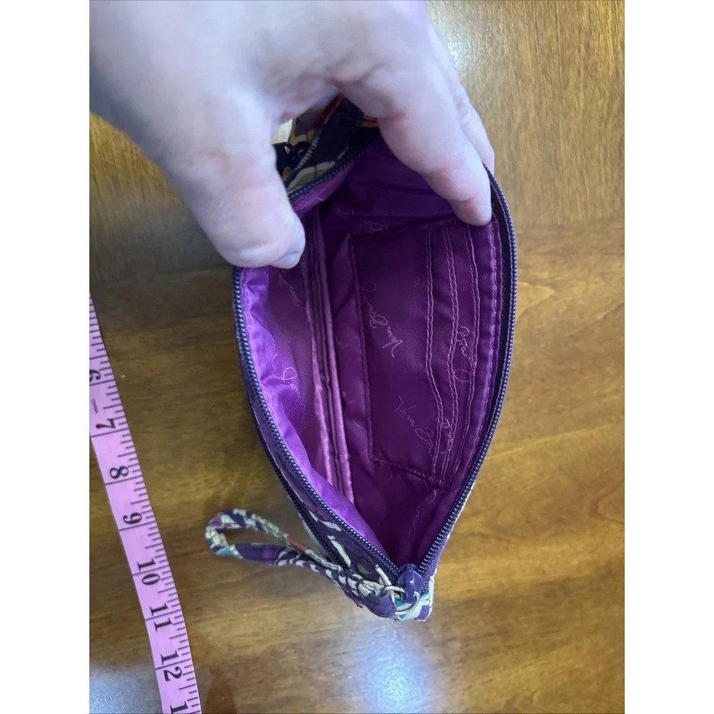 VERA BRADLEY Zip Wristlet - Plum Crazy Pattern - Phone Size - Exact One